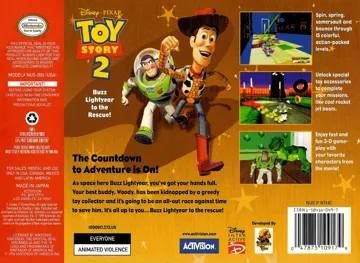 Toy Story 2 - Buzz Lightyear to the Rescue! (USA) box cover back